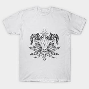 Goat and Bamboo BW T-Shirt